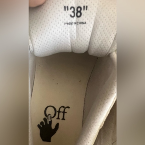 Off White Womens Odsy 1000 Triple White Sneakers 38 $760 - Picture 5 of 11